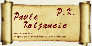 Pavle Koljančić vizit kartica